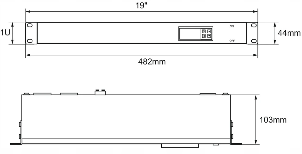Pulsar RAT-1R termostatas RACK 1U