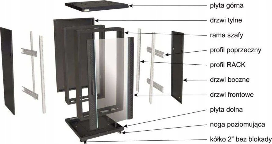 Surenkama spintelė, 15U/600x600 Pulsar RS1566