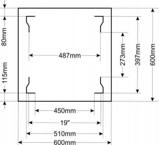 Surenkama spintelė, 15U/600x600 Pulsar RS1566