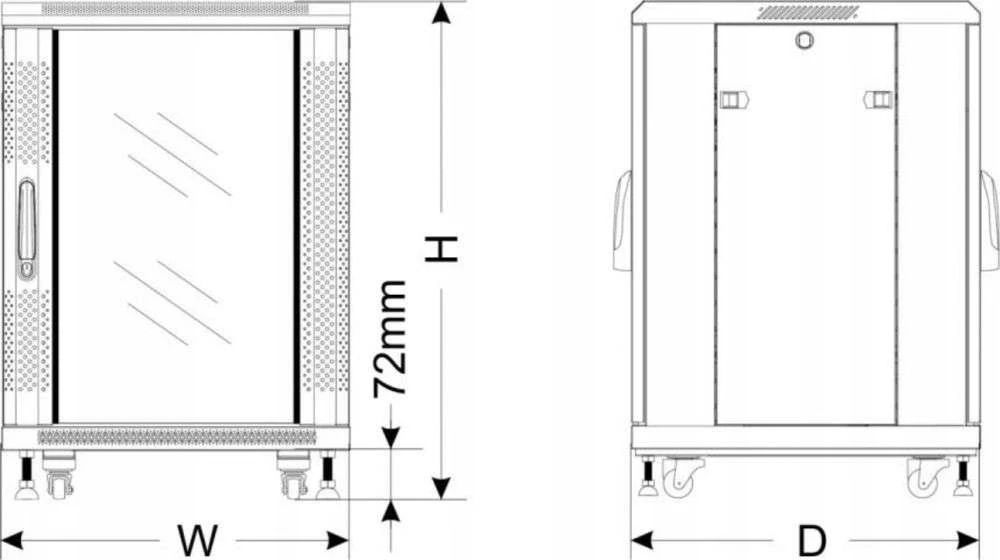 Surenkama spintelė, 15U/600x600 Pulsar RS1566