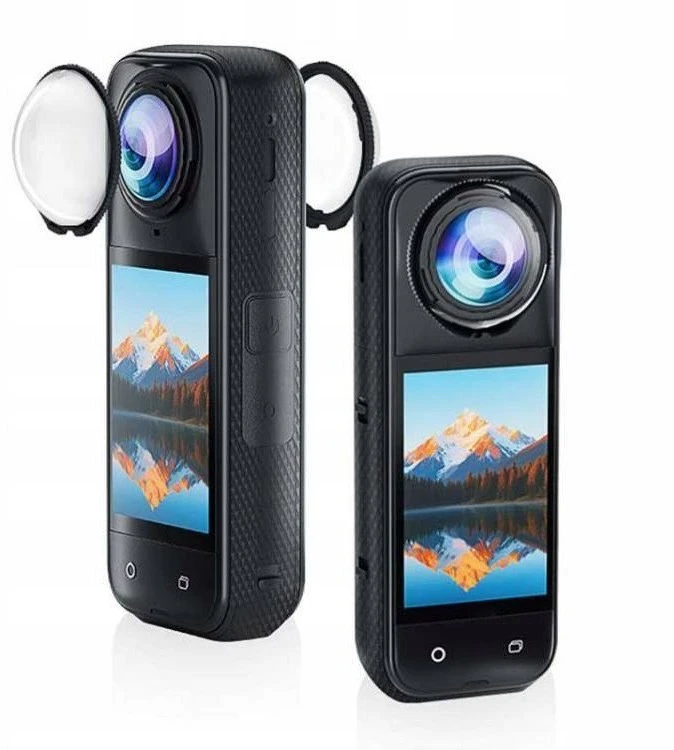 „Puluz“ apsauginių dangtelių rinkinys 2x apsauga objektyvo stiklui Insta360 X5 / PU749T