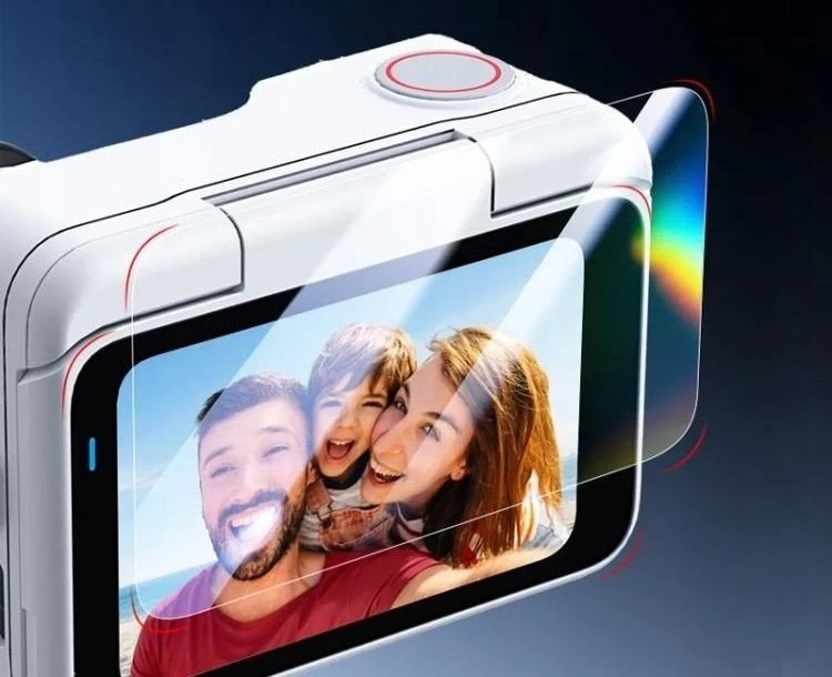 Puluz 2x Grūdintas stiklas LCD ekrano apsauga + objektyvui, skirtas Insta360 GO Ultra / PU784T