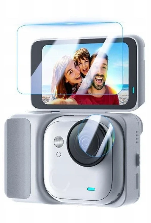 Puluz 2x Grūdintas stiklas LCD ekrano apsauga + objektyvui, skirtas Insta360 GO Ultra / PU784T