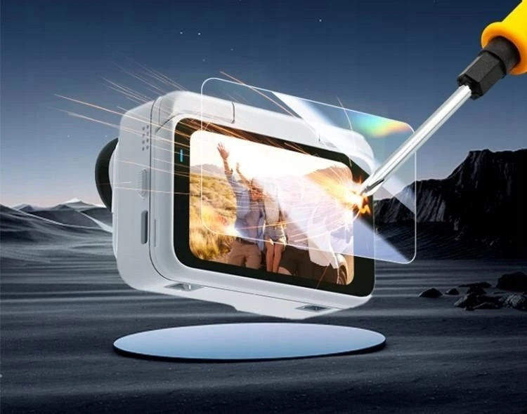 Puluz 2x Grūdintas stiklas LCD ekrano apsauga + objektyvui, skirtas Insta360 GO Ultra / PU784T