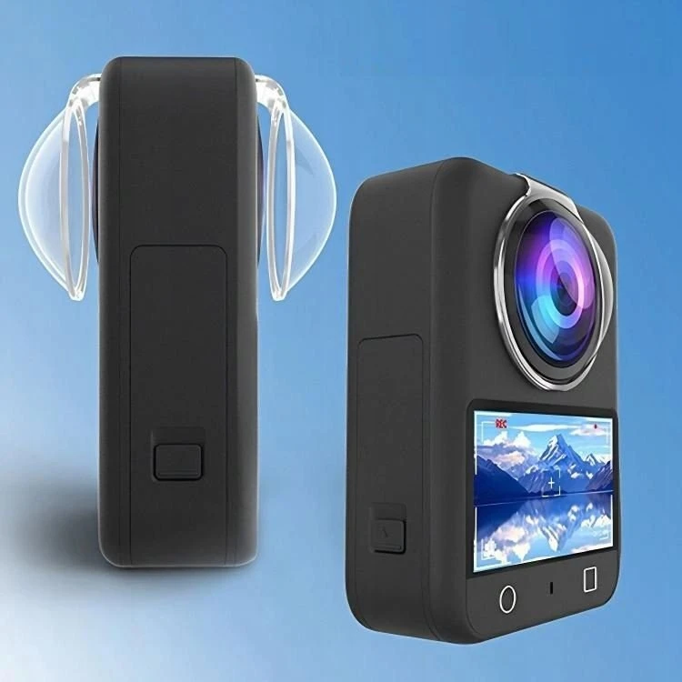 Puluz Apsauginių gaubtų rinkinys 2x Apsauginis PC objektyvo gaubtas Objektyvams DJI Osmo 360 / PU777T