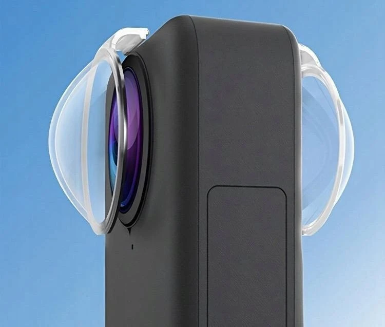 Puluz Apsauginių gaubtų rinkinys 2x Apsauginis PC objektyvo gaubtas Objektyvams DJI Osmo 360 / PU777T