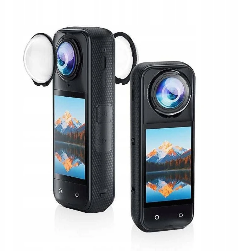 „Puluz“ 2 objektyvų dangtelių rinkinys su pasukamais objektyvais, skirtas „Insta360 X5 X 5“ / „Pu767t“