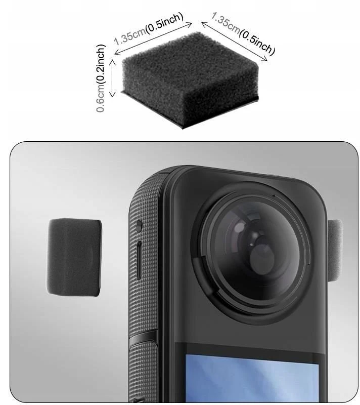 Puluz 6x apsauga putų kempinė apsauga nuo vėjo vėjo gaudyklė skirta Insta360 X5 / X 5 / X4 / X3 / Pu775b