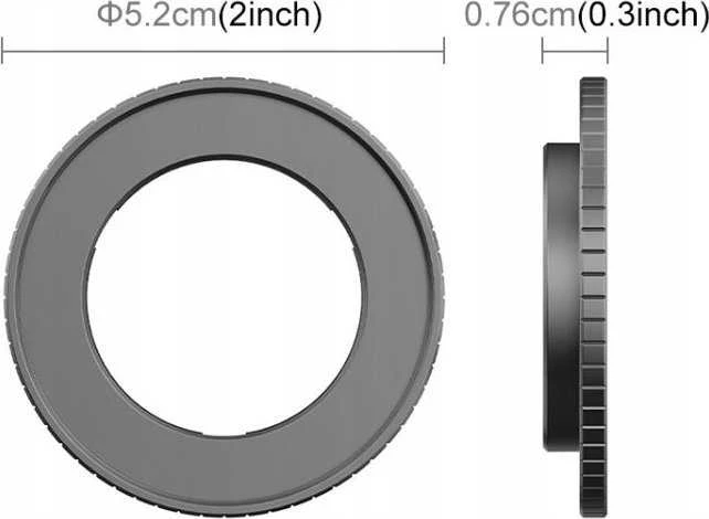 Puluz adapterio filtro laikiklio laikiklio filtrai 49 mm / 49 mm, skirti DJI Osmo Action 4 / Pu994b