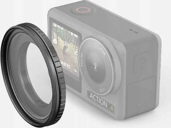 Puluz adapterio filtro laikiklio laikiklio filtrai 49 mm / 49 mm, skirti DJI Osmo Action 4 / Pu994b