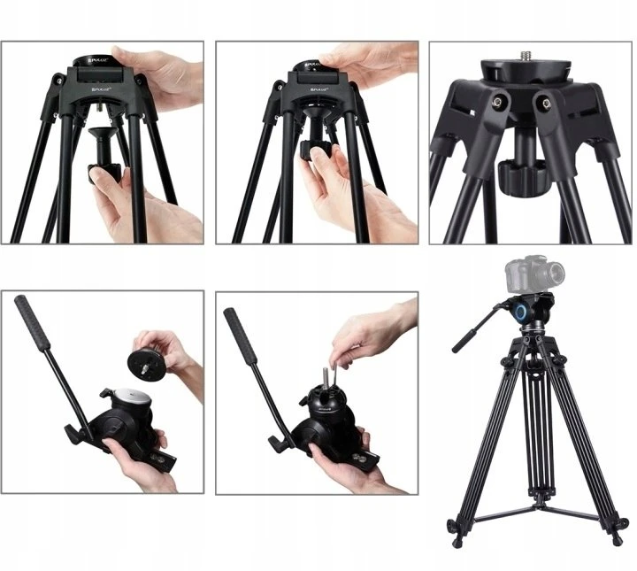 Puluz Adapteris Galvutė Trikojui Film Video Bowl Dubuo 75mm Su Sriegiu 1/4'' Ir 3/8'' / Pu3503