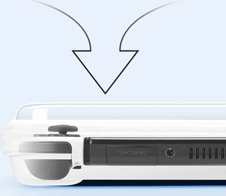 Puluz Dėklas Nintendo Switch OLED LITE konsolei permatomai baltas (SB8513)