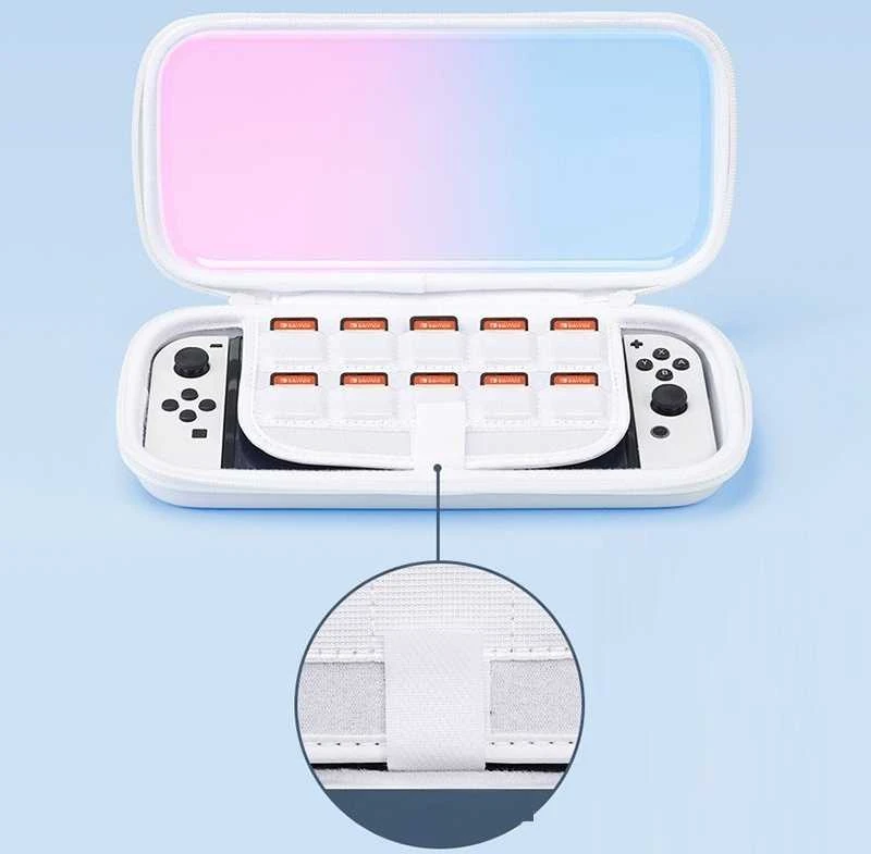 Puluz Dėklas Nintendo Switch OLED LITE konsolei permatomai baltas (SB8513)
