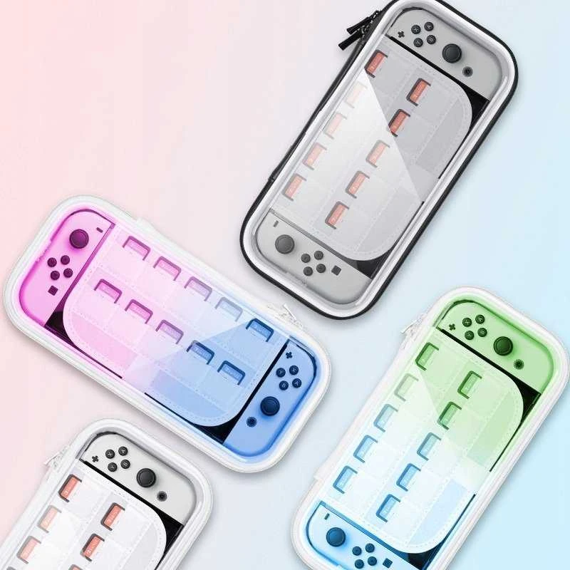 Puluz Dėklas Nintendo Switch OLED LITE konsolei permatomai baltas (SB8513)