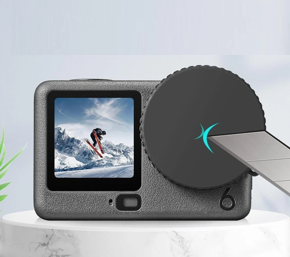 Puluz Silikoninis objektyvo dangtelio dangtelis, skirtas DJI Osmo Action 6 kamerai / Pu1075b