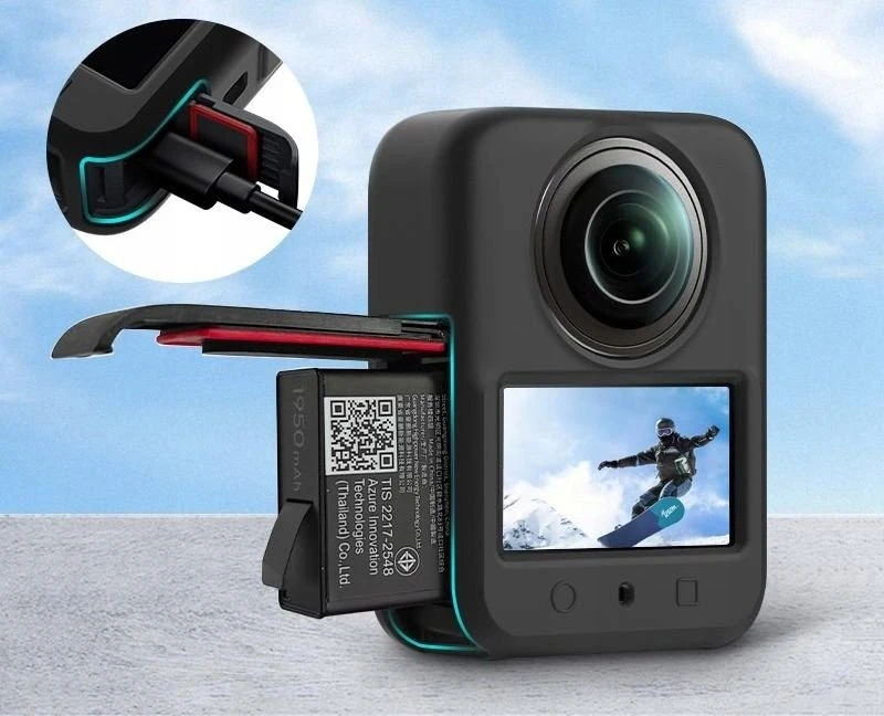 „Puluz“ silikoninis dėklas + objektyvo dangtelis, skirtas DJI Osmo 360 / PU783B