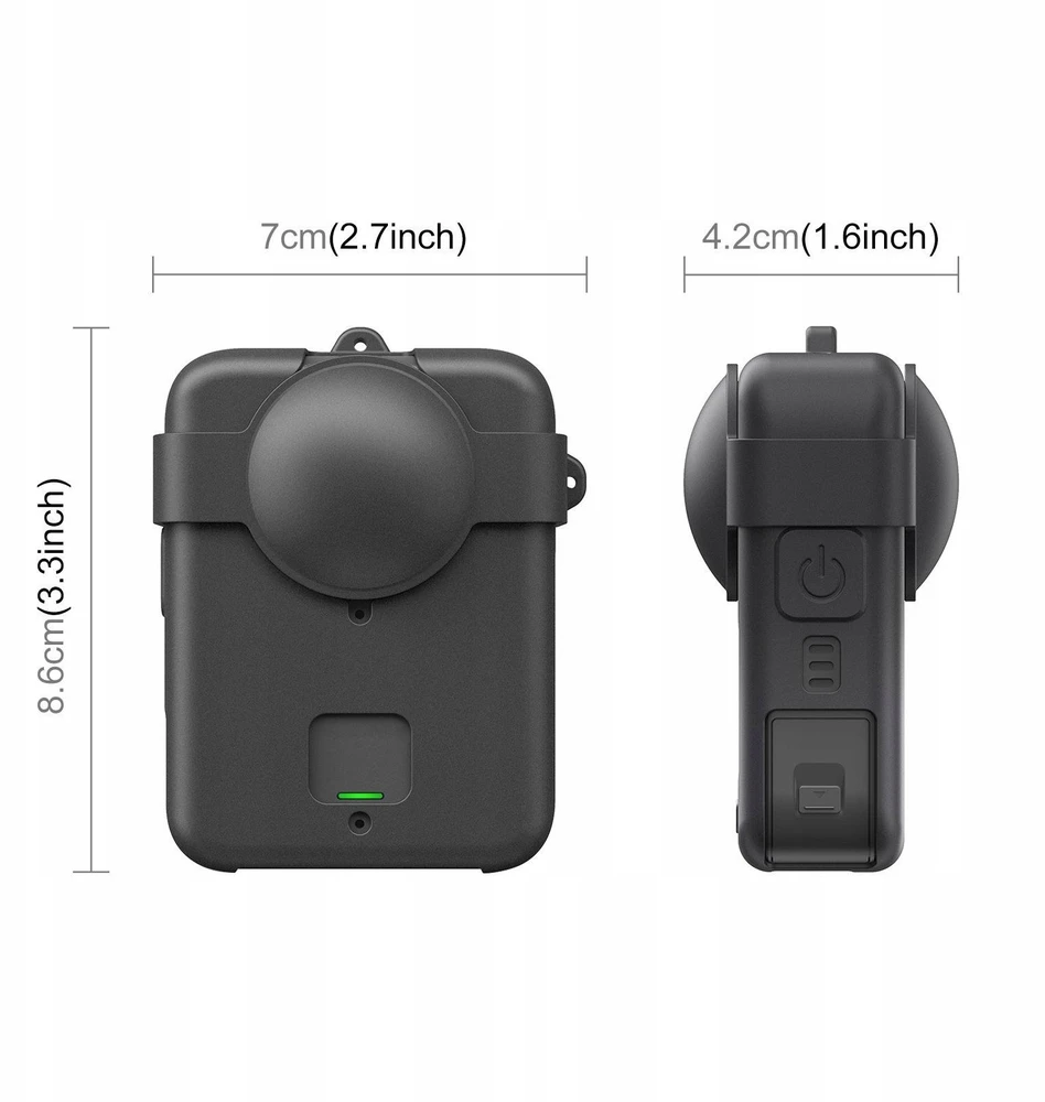 Puluz Dėklas Korpusas Apsauginis Dėklas DJI Osmo 360 + Objektyvo dangtelis + Dirželis / Pu790b