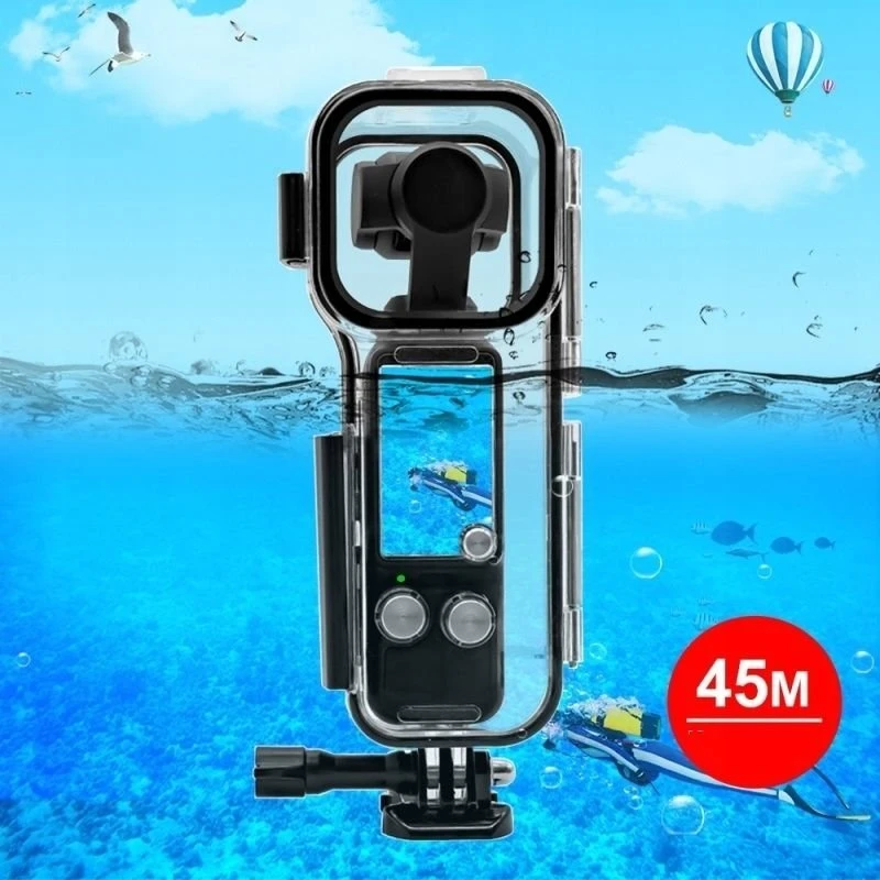 Puluz dėklas vandeniui atsparus korpusas, atsparus vandeniui iki 45 m, skirtas DJI Osmo Pocket 3 / Pu967t