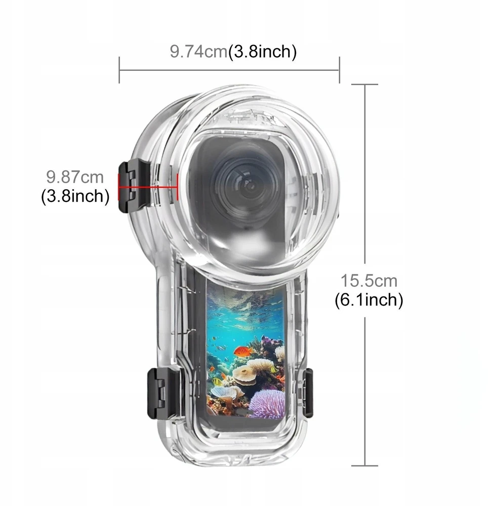 Vandeniui Atsparus Fotoaparato Dėklas - Puluz PU760T 60 m Skaidrus