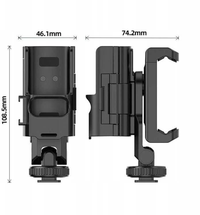 Puluz Dėklas Laikiklis Tvirtinimas Dji Osmo Pocket 3 Iso 1/4'''' + Telefono laikiklis / Pu726b