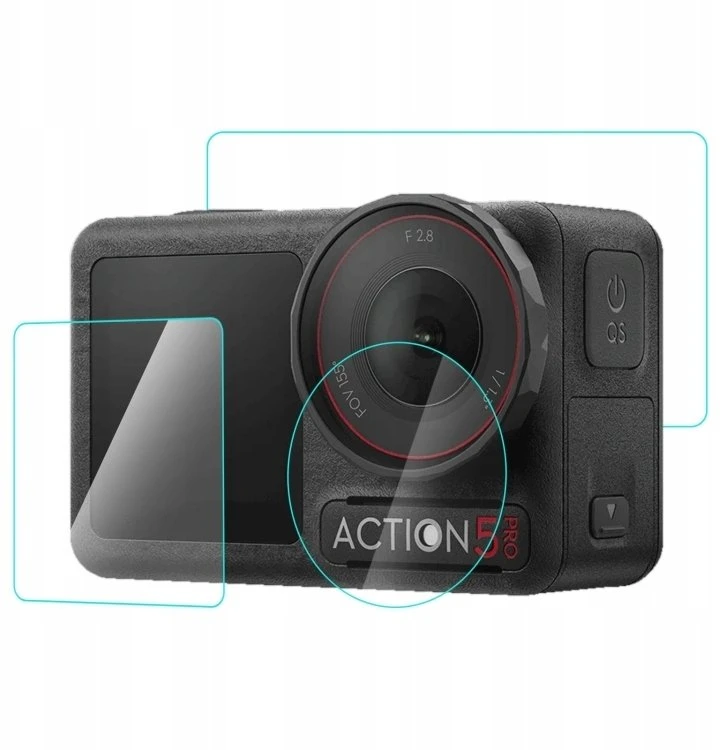 Puluz Grūdintas stiklas, skirtas DJI Osmo Action 5 Pro (Skaidus)