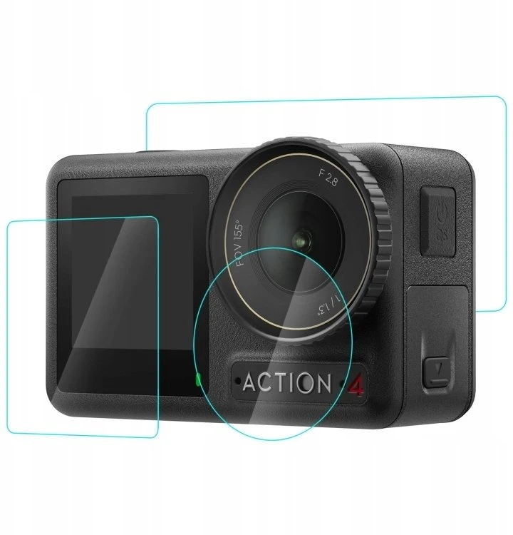 Puluz grūdintas stiklas, skirtas DJI Osmo Action 4 (skaidrus)
