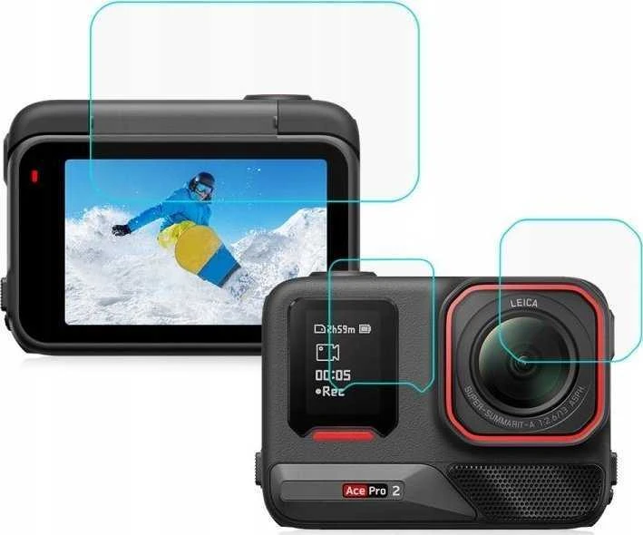 Puluz objektyvo gaubtas, rinkinys: objektyvo gaubtas, grūdintas stiklas, 2x LCD ekranas – Insta360 ACE PRO 2 / PU711T
