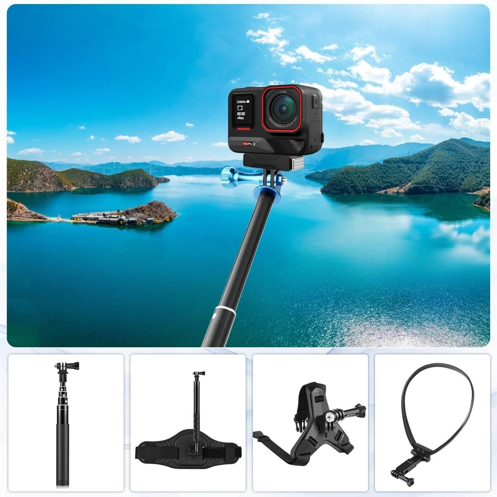 Puluz Tvirtinimas Laikiklis Greito sujungimo magnetinis, skirtas Insta360 X5 / X4 Air / Ace Pro 2 / Pu771b
