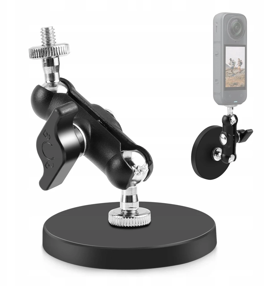 Puluz Magnetinis laikiklis 17 kg Magnetinis tvirtinimas „Magic Arm“ 360° sukimasis 1/4 colio sriegis / Pu1083b