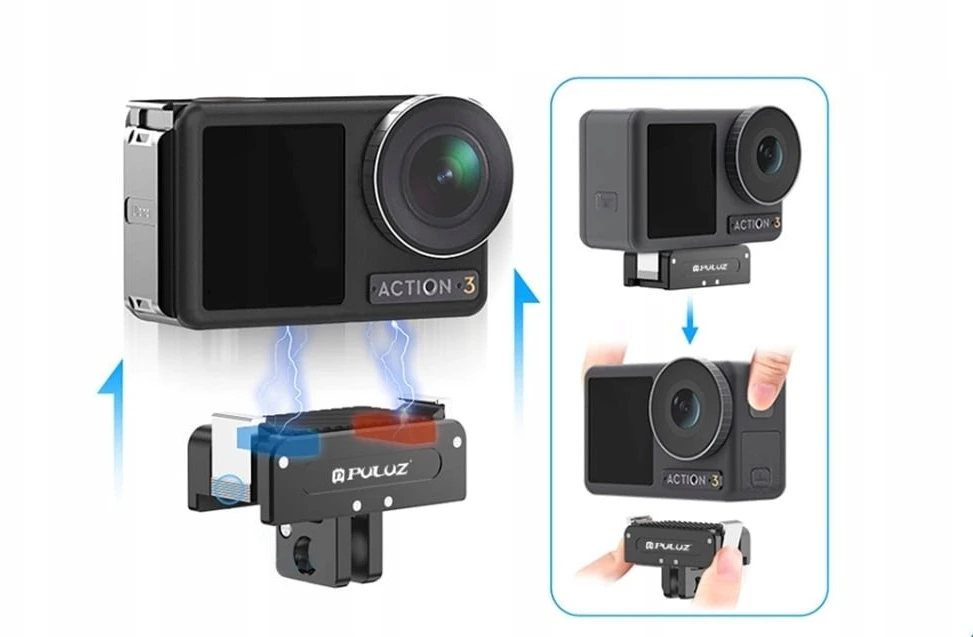 Magnetic metal stand PULUZ DJI Osmo (juodas)