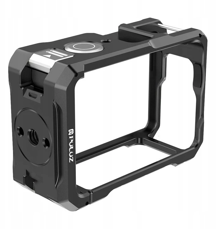 Metalinis apsauginis dėklas su „Puluz“ šalto bato laikikliu, skirtas „DJI Osmo Action 6“ dronui