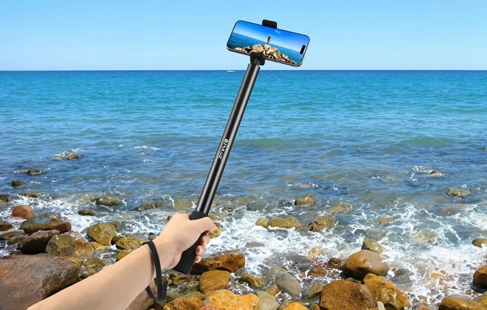 PULUZ metalinis asmenukių laikiklis 2m, skirtas Insta360 One RS/X2/X3 kamerai (juodas)