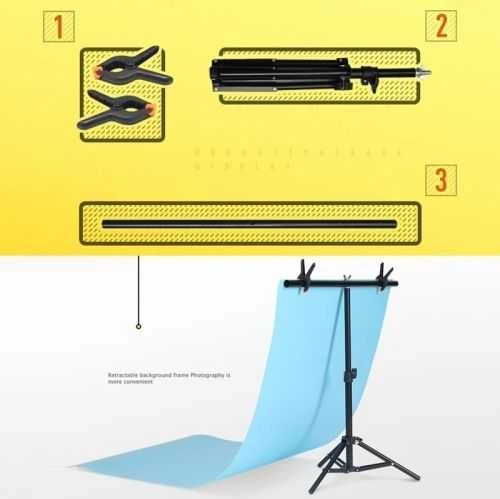 Puluz Rinkinys Atelier T Fono sijai 200cm + stovas 200cm + 4 klipai