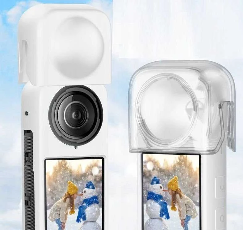 Puluz objektyvo dangtelis objektyvo dangtelis + silikono korpuso dangtelio apsauga, skirta Insta360 X4 / X 4 / Pu985w