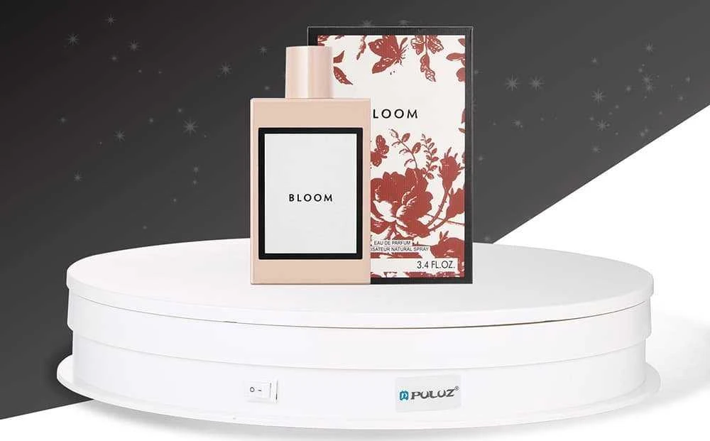 Puluz 30 cm USB elektrinis besisukantis patefonas baltas