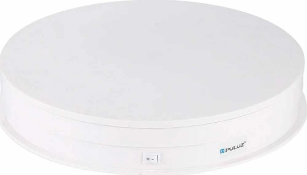 Puluz 30 cm USB elektrinis besisukantis patefonas baltas
