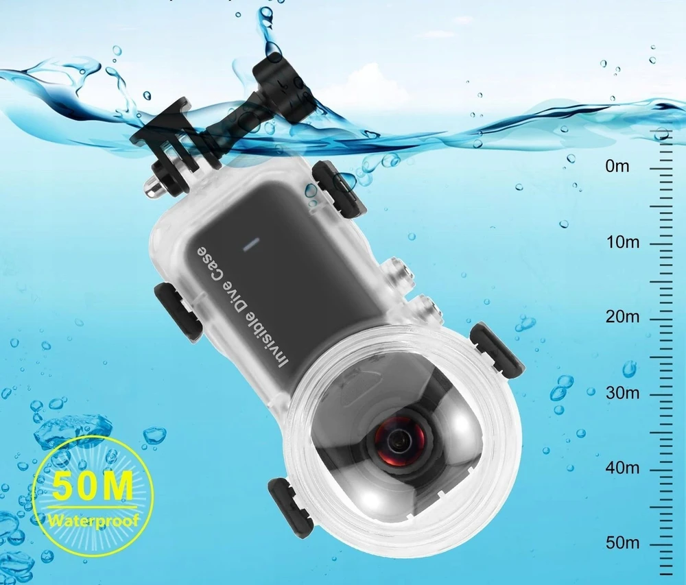 Puluz „Insta360 X4 Air“ vandeniui atsparus povandeninis dėklas nardymui 50 m gylyje / Pu1064t