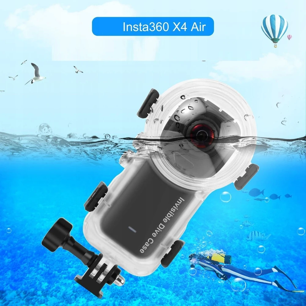 Puluz „Insta360 X4 Air“ vandeniui atsparus povandeninis dėklas nardymui 50 m gylyje / Pu1064t