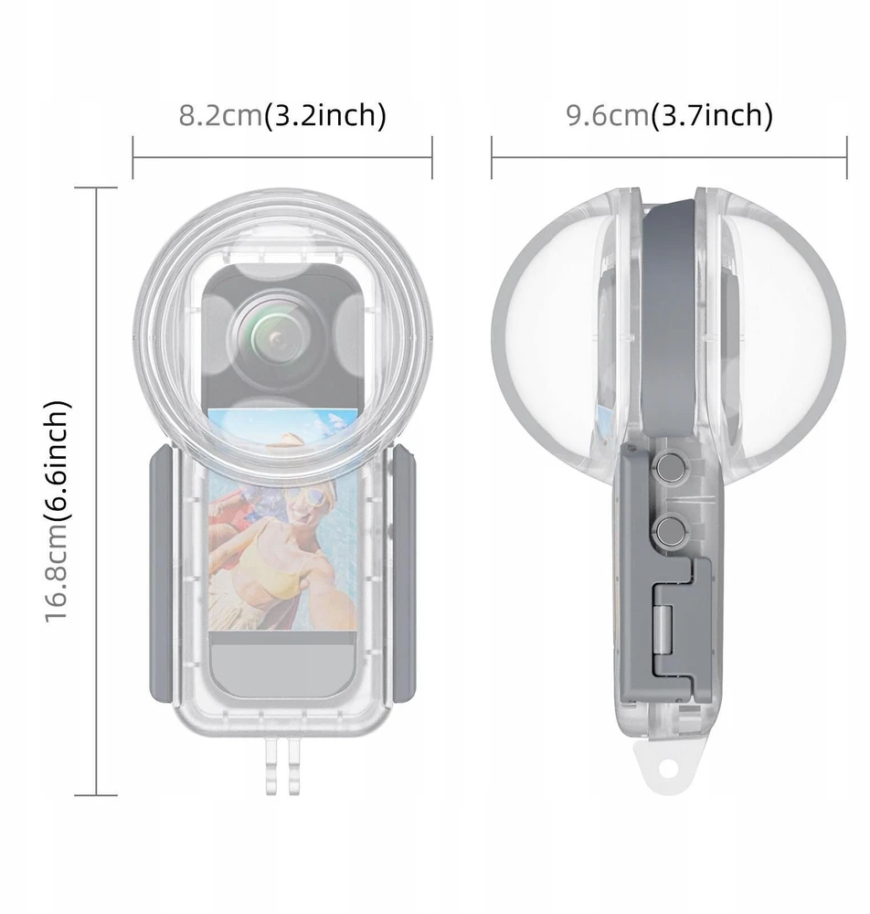 Puluz Vandeniui atsparus povandeninis dėklas 50 m, skirtas Insta360 X5, nematomas 360 / PU1206T (SB12023)