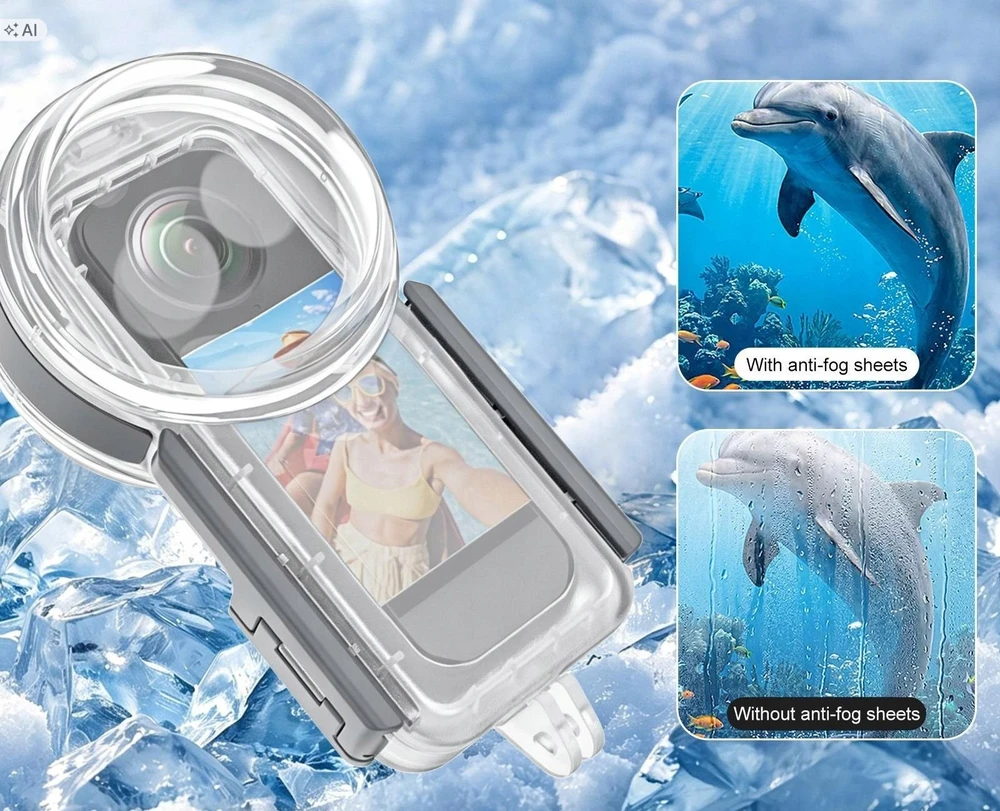 Puluz Vandeniui atsparus povandeninis dėklas 50 m, skirtas Insta360 X5, nematomas 360 / PU1206T (SB12023)