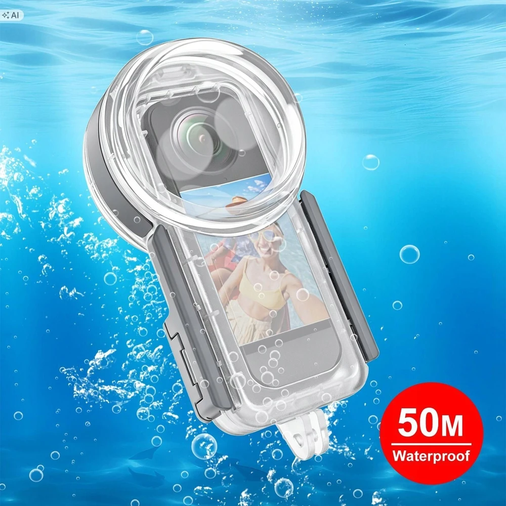 Puluz Vandeniui atsparus povandeninis dėklas 50 m, skirtas Insta360 X5, nematomas 360 / PU1206T (SB12023)
