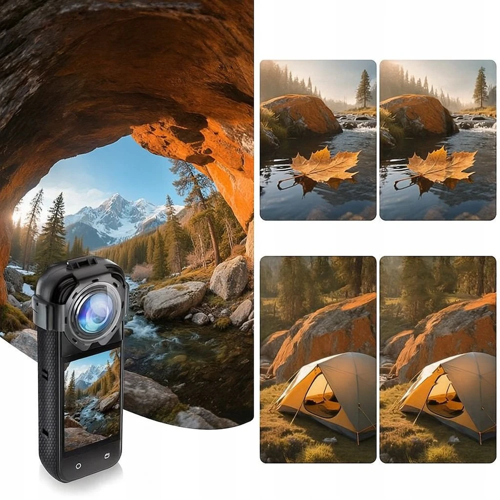 „Puluz“ objektyvo dangteliai „Insta360 X5“ kamerai (užsegami)