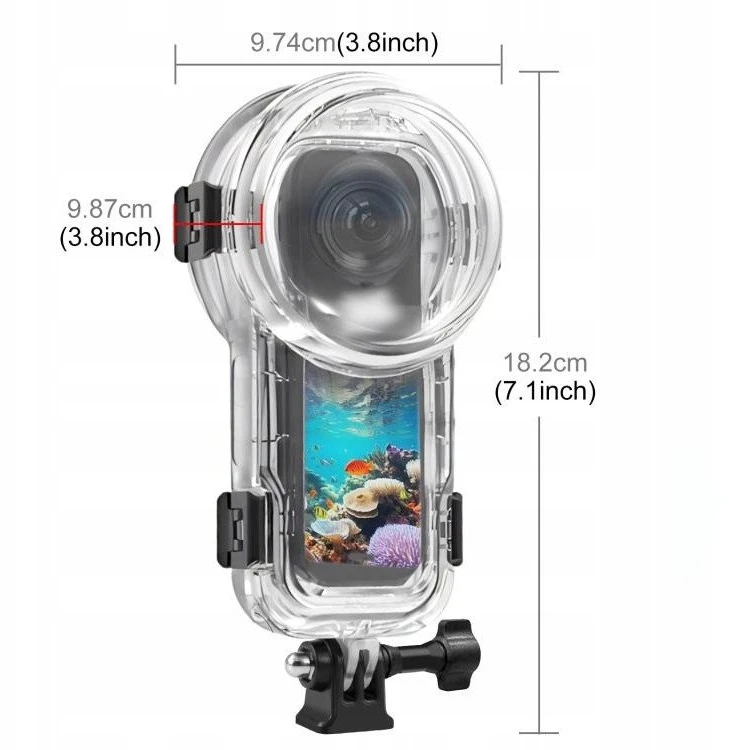 „Puluz“ povandeninis korpusas, atsparus vandeniui iki 60 m gylyje, skirtas „Insta360 X5“ / „X 5“ / „Pu756t“