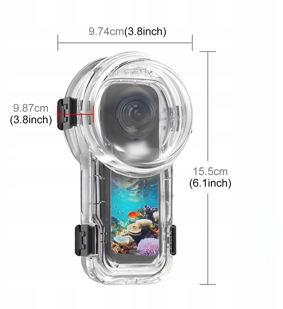 Puluz Povandeninis vandeniui atsparus korpusas, atsparus vandeniui iki 60 m gylio, skirtas „Insta360 X5 / X 5 / Pu760t“
