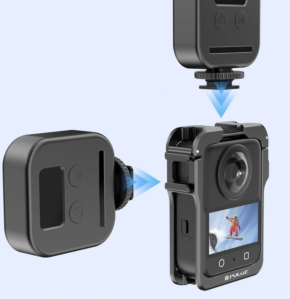Puluz Rėmo laikiklio tvirtinimas prie korpuso 2x Iso į 1/4'' + Dangtelis Dji Osmo 360 / Pu781b