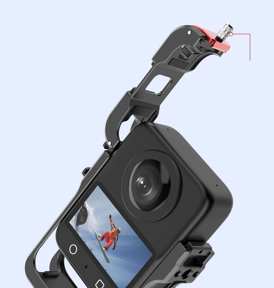 Puluz Rėmo laikiklio tvirtinimas prie korpuso 2x Iso į 1/4'' + Dangtelis Dji Osmo 360 / Pu781b