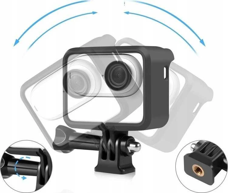 Puluz rėmo tvirtinimo korpusas rėmo dėklo laikiklis trikojis, skirtas Insta 360 Insta360 Go 3 Go3 / Pu881b