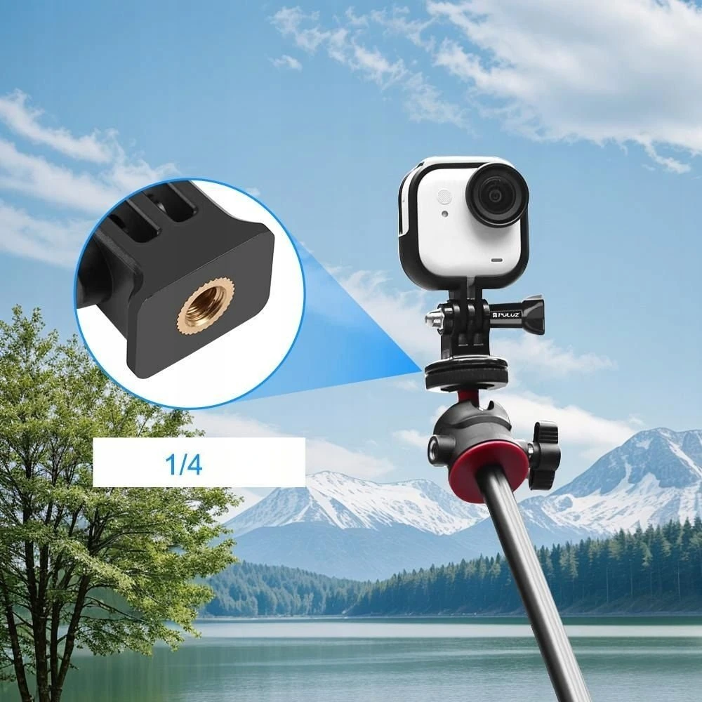 Puluz Tvirtinimo rėmelis Korpusas Frame Mount Laikiklis Trikojis 1/4 Insta360 Go Ultra / Pu788b