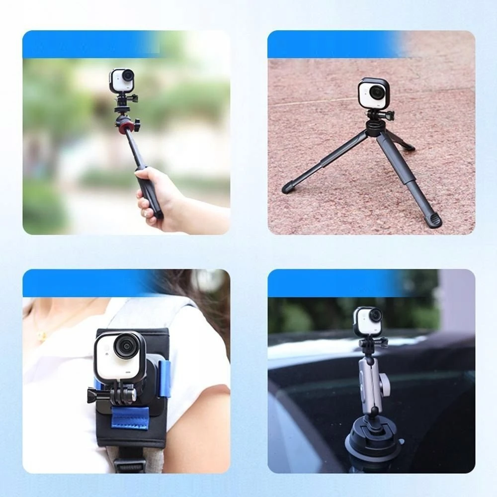 Puluz Tvirtinimo rėmelis Korpusas Frame Mount Laikiklis Trikojis 1/4 Insta360 Go Ultra / Pu788b