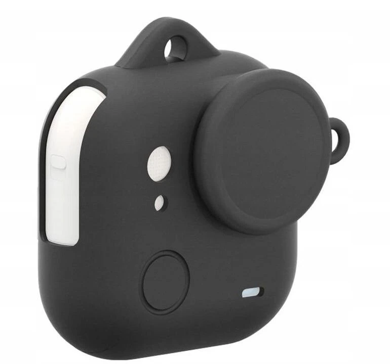 Puluz Silikoninis dėklas Insta360 Go Ultra apsauginis dangtelis + dangtelis ir virvelė / Pu786b / Juodas